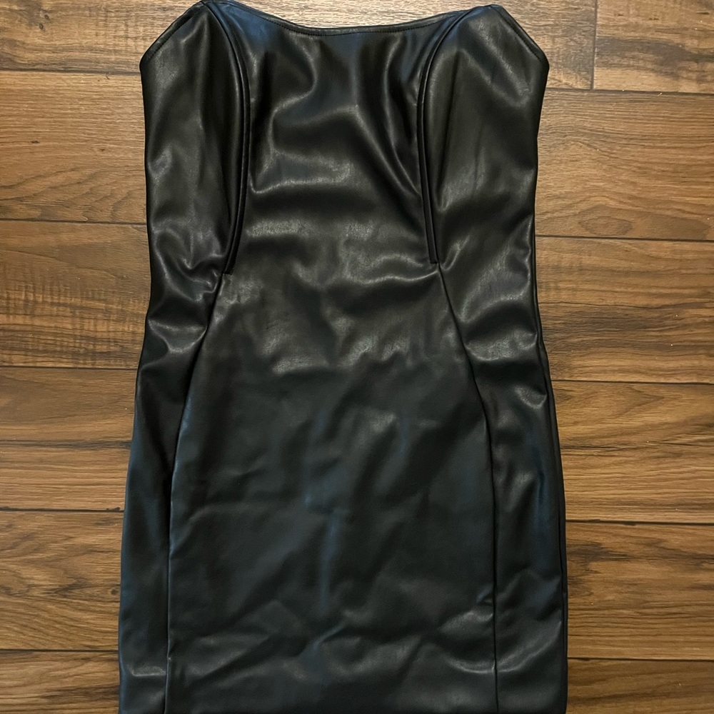 Forever 21 NWT black leather mini dress